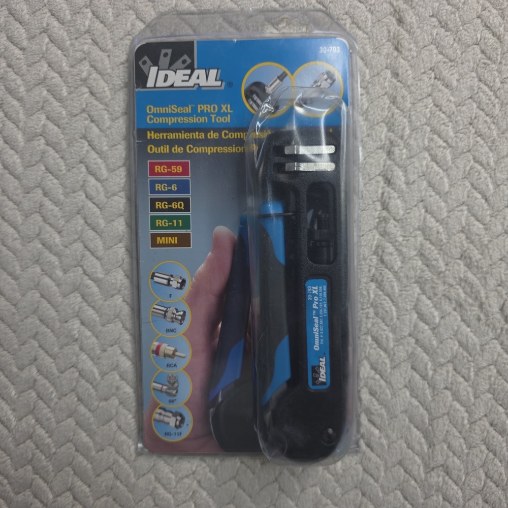 IDEAL 30-793 OmniSeal PRO XL Compression‎ Tool for RG-6 RG-59 RG-11 Coax BNC RCA